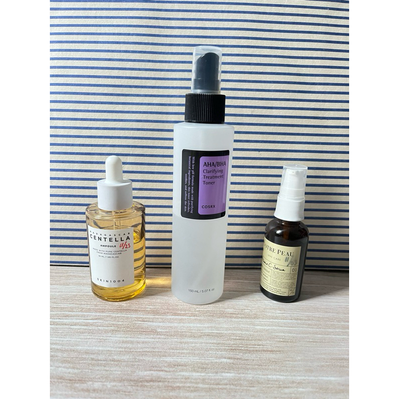 preloved skincare, cosrx, numbuzin, skin1004, dr.G red blemish.