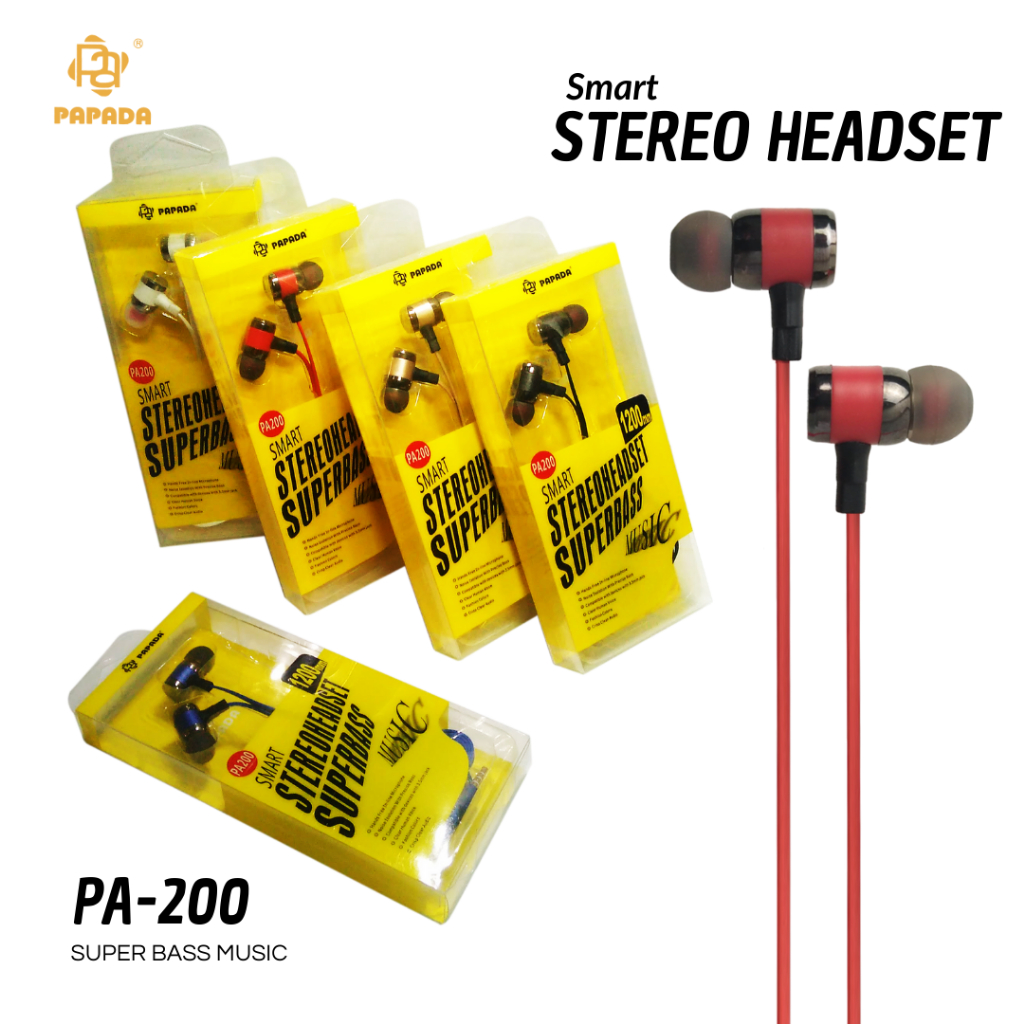 [PA-200] HEADSET HANDSFREE EARPHONE PAPADA PA-200