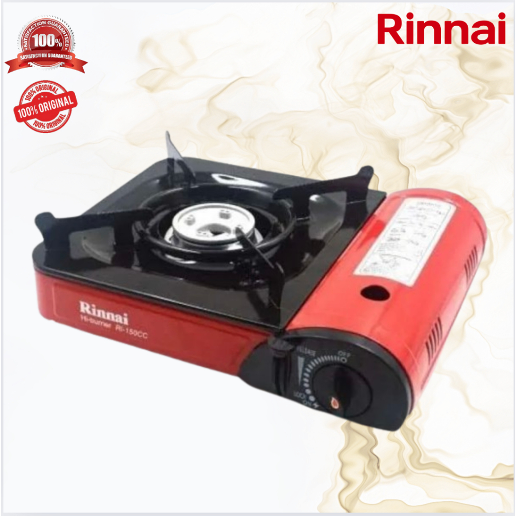 KOMPOR GAS 1 TUNGKU RINNAI RI 150CC/RI150CC/RI150 CC/RI-150CC/KOMPOR CAMPING/ORIGINAL RINNAI/GARANSI