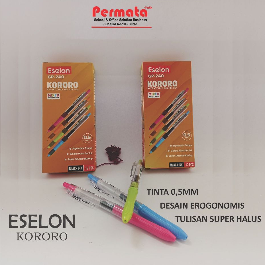 

PULPEN GEL KORORO\PULPEN GEL 0,5MM PERPACK - 1PACK ISI 12 PCS\PULPEN MURAH\PULPEN GEL HITAM