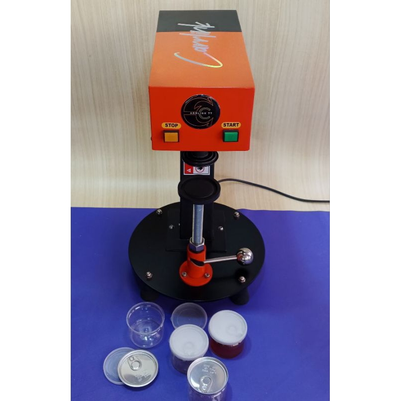 can seamer/mesin penutup botol pet can 75 mm/can sealing/mesin segel botol sambal (150ml - 250ml)