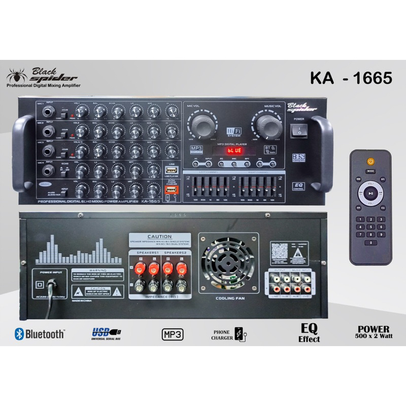 BLACKSPIDER AMPLIFIER BLACK SPIDER KA 1665 BLACKSPIDER KA1665 BLACK SPIDER AMPLI BLACKSPIDER POWER A