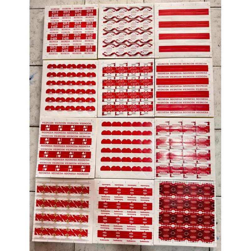 

stiker pipi merah putih agustusan isi 30potong makassar