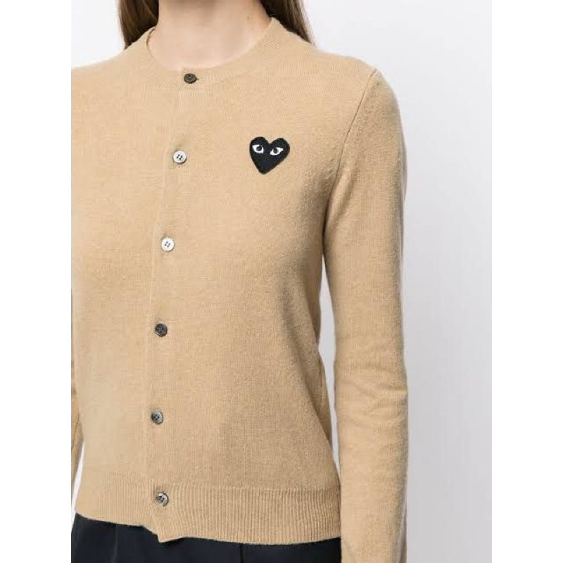 Comme Des Garcons Round Neck Brown Cardigan Size M NEW