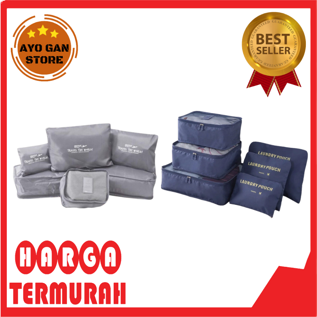 Travel Bag / Laundry Pouch / Bag Storage / Tas Travel Bag Laundry Organizer Packing Cubes Multi