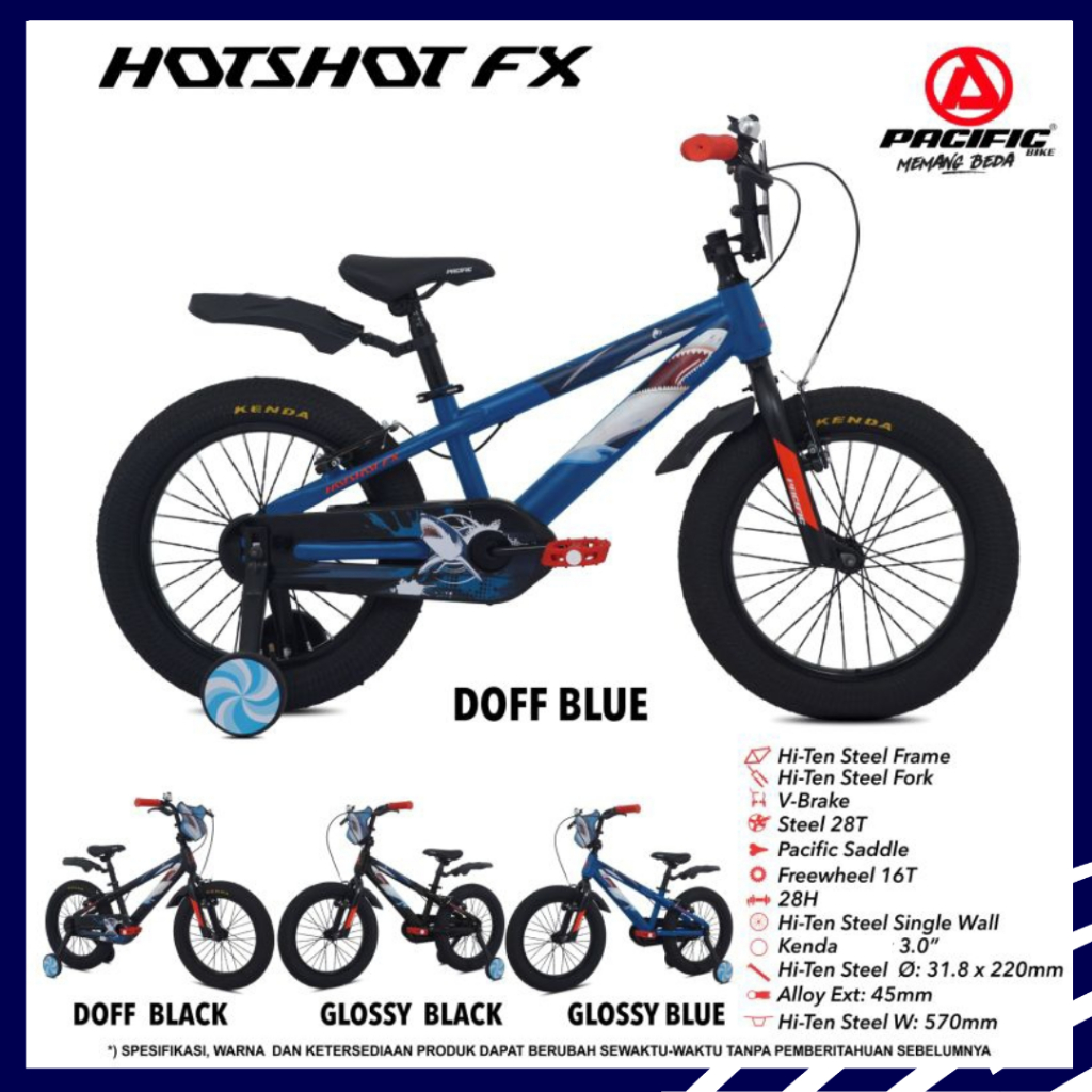 Sepeda Anak BMX Pacific Hotshot FX 12 Inch Anak Laki Laki Perempuan Sepeda Pacific Anak