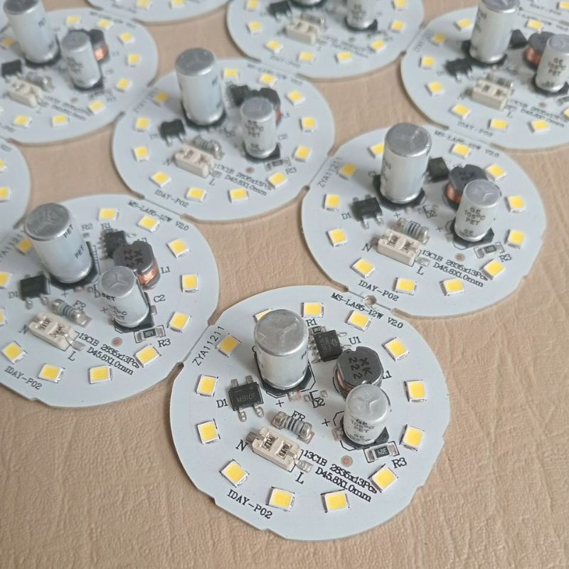 lampu LED AC 12 Watt cip 9 volt PCB LED AC