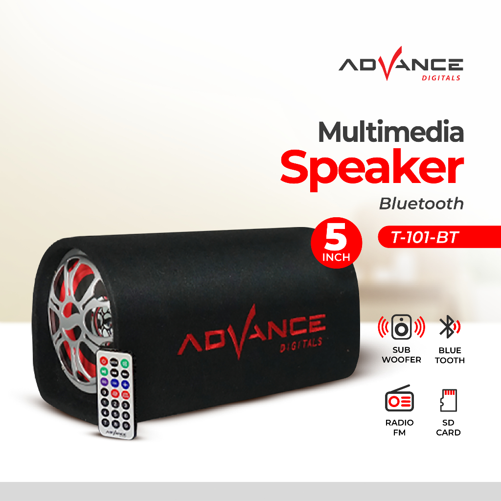 Advance T101BT Multimedia Speaker with Subwoofer System 5 inch + Bluetooth Garansi Resmi 1Tahun