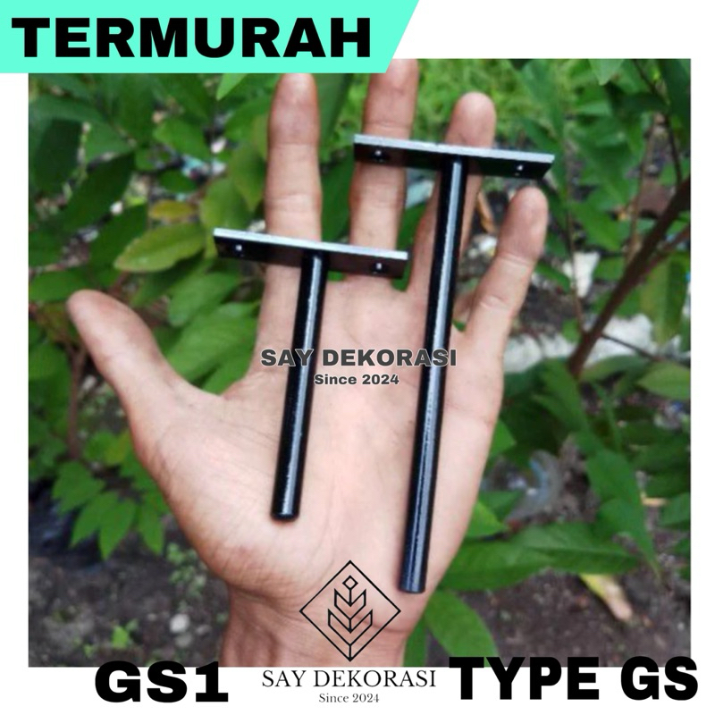 TYPE GS BESI 8MM BRAKET AMBALAN MELAYANG / BESI PENAHAN AMBALAN /BESI RAK DINDING MELAYANG / Besi pe