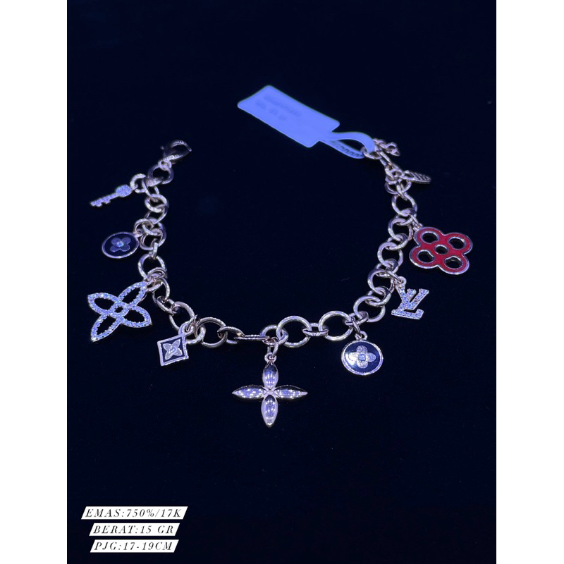 gelang rantai fashion emas 750%