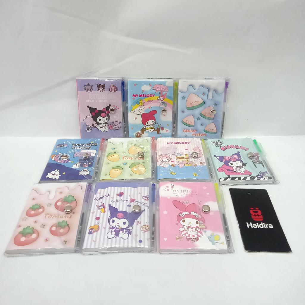 

Notebook set Sanrio Kartun Notebook + Pen Single Line Notebook Buku Diary Mini