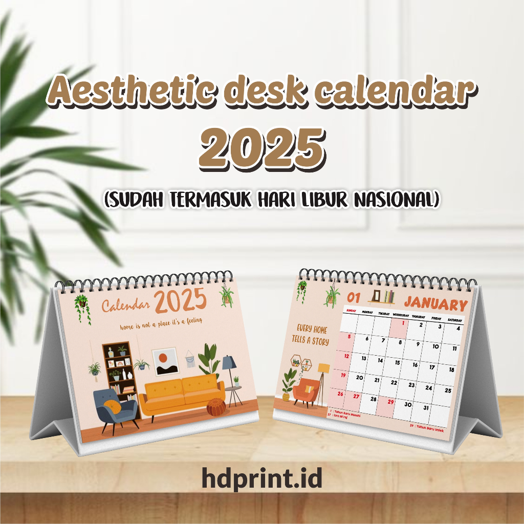 

KALENDER DUDUK AESTHETIC 2025 | KALENDER MEJA 2025 (KODE HM)