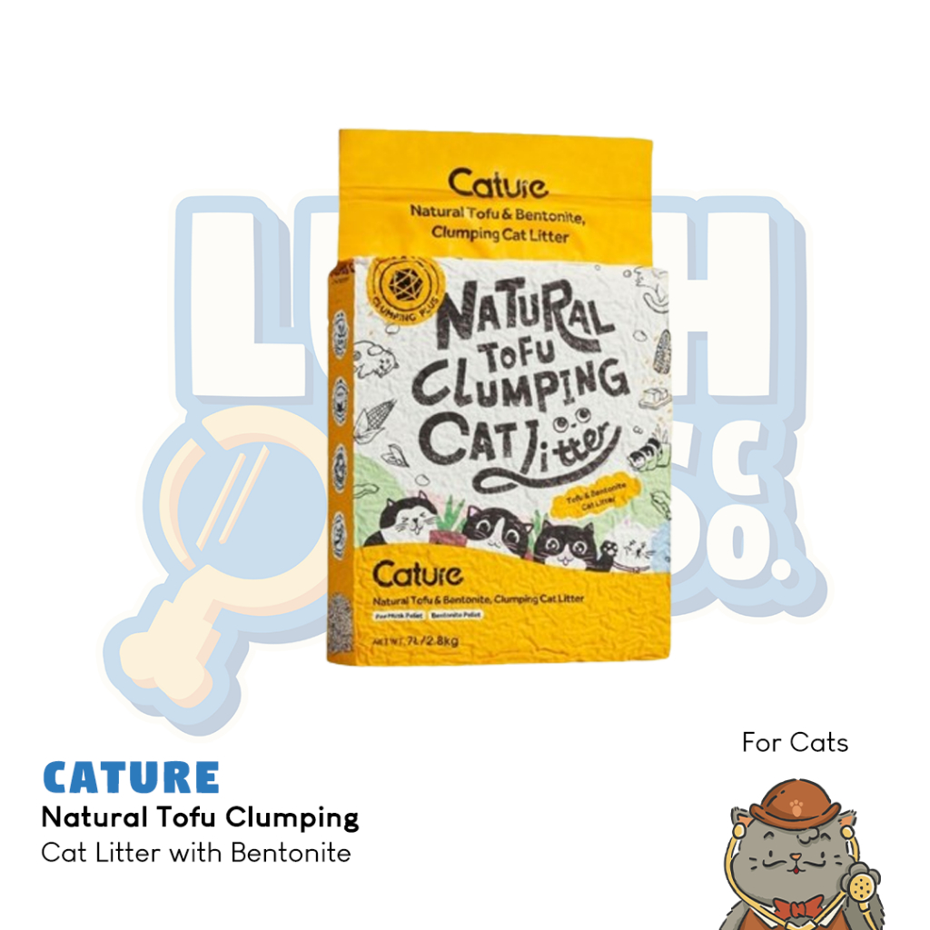 CATURE Natural Tofu Clumping Cat Litter with Bentonite