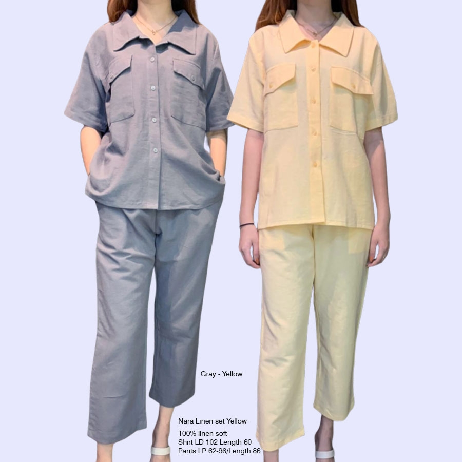 NARA SET LINEN Setelan Baju Wanita