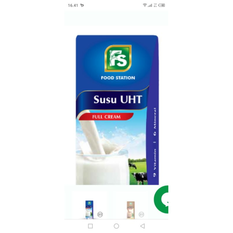 

susu UHT food station 200 ml 1box
