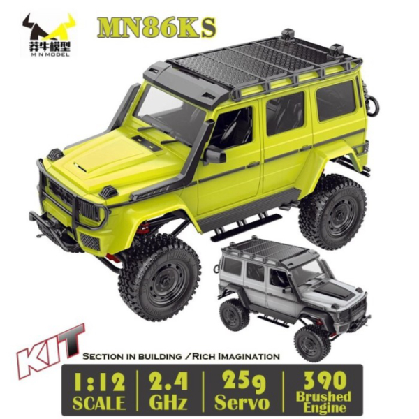 

86KS Motor G500 Hijau MN Berkualitas 4WD Mercedes MN86KS 1/12 with Crawler Unik KIT RC - 390