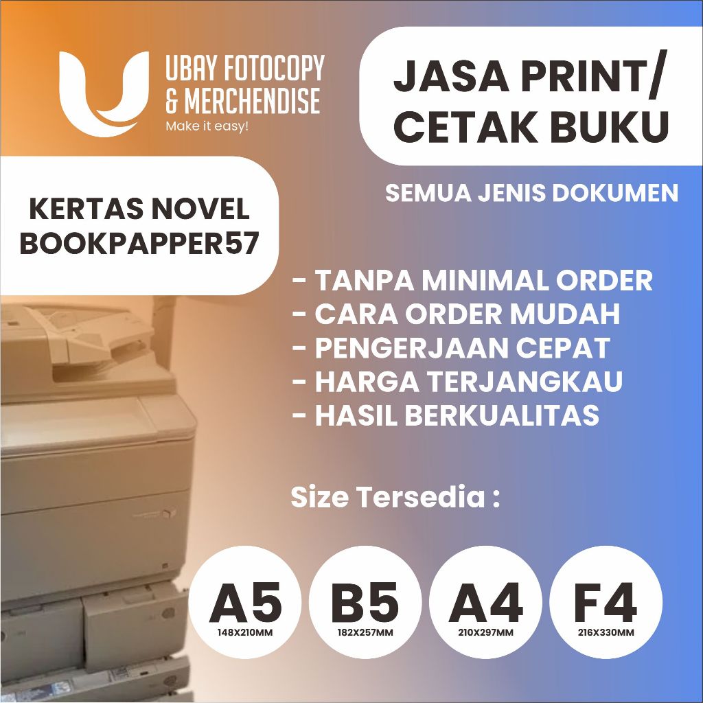 

JASA PRINT/ CETAK DOKUMEN HITAM PUTIH KERTAS NOVEL BP57