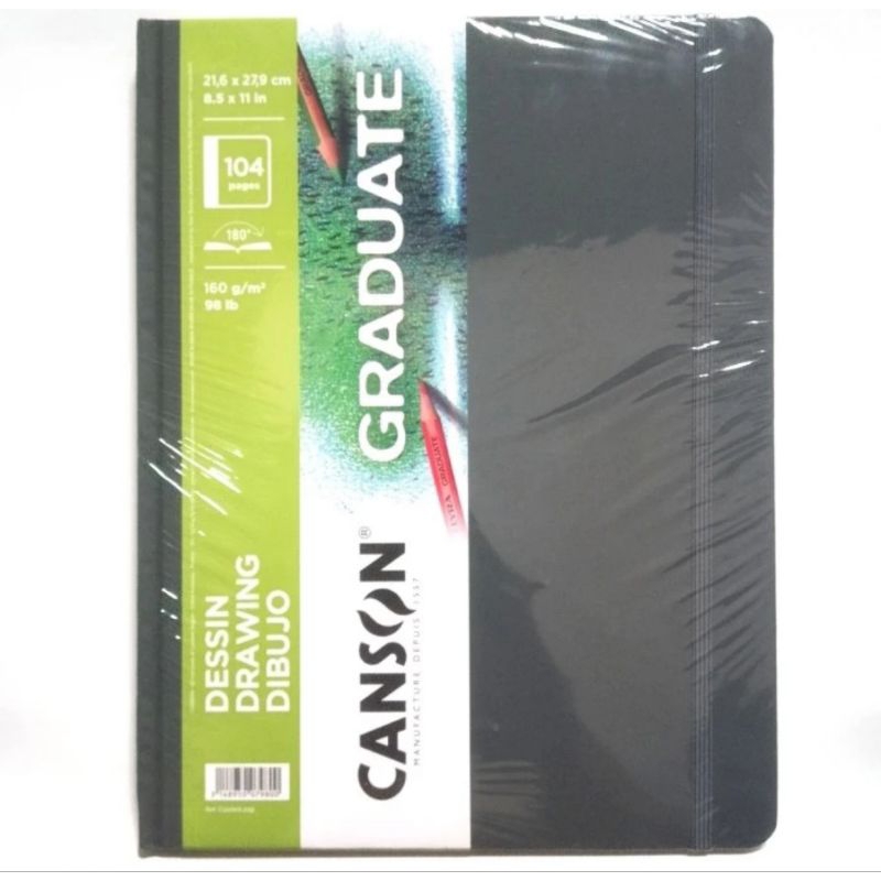 

Canson Graduate Drawing 21.6 x 27.9 cm 104 Pages 160 Gsm Hard Cover