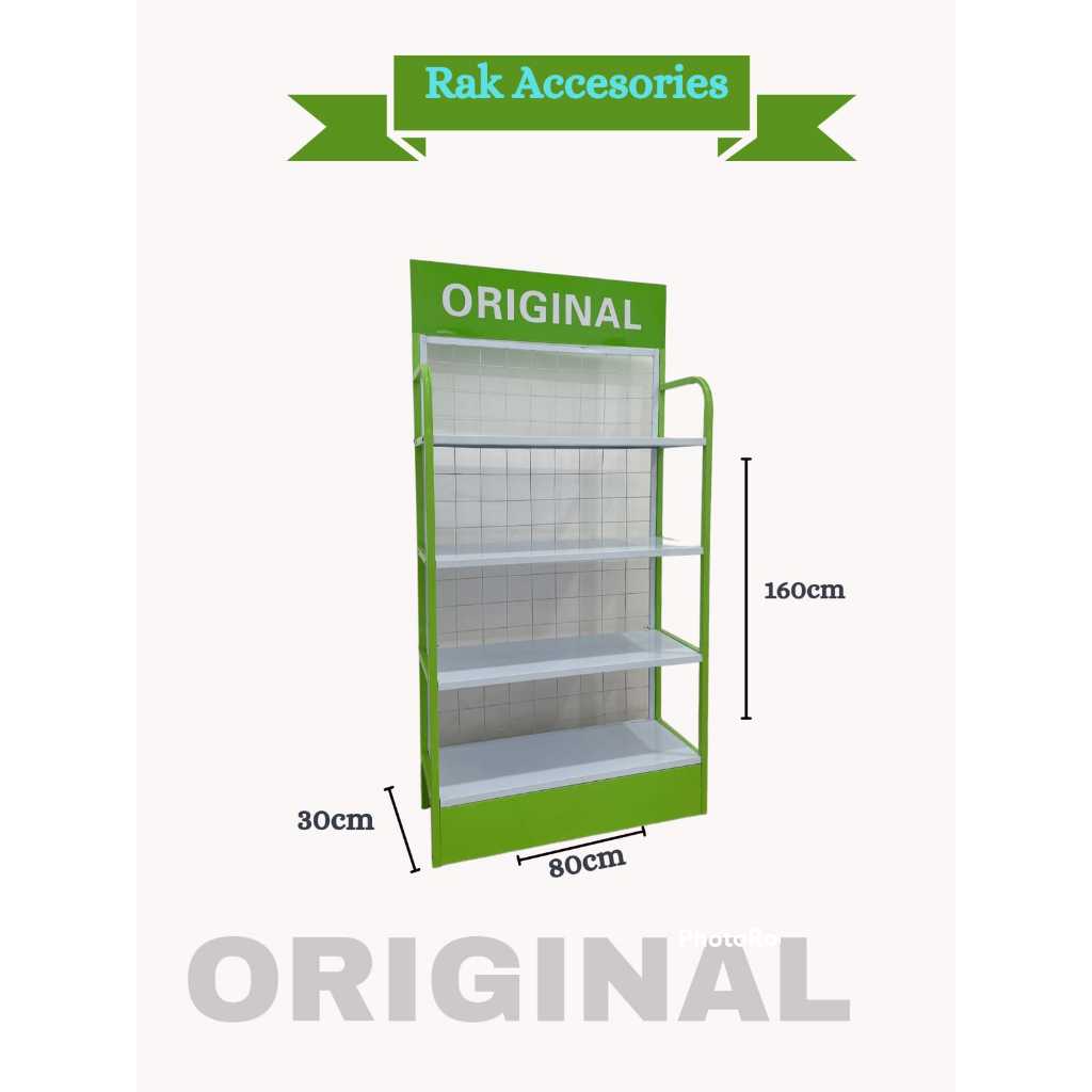 Rak Original Hijau / Rak Aksesories Hp Produk Pajangan Jualan