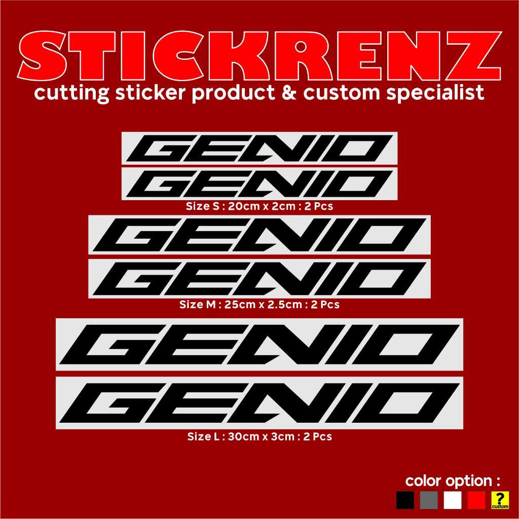 Cutting Sticker Frame Sepeda Roadbike Genio 01 Custom