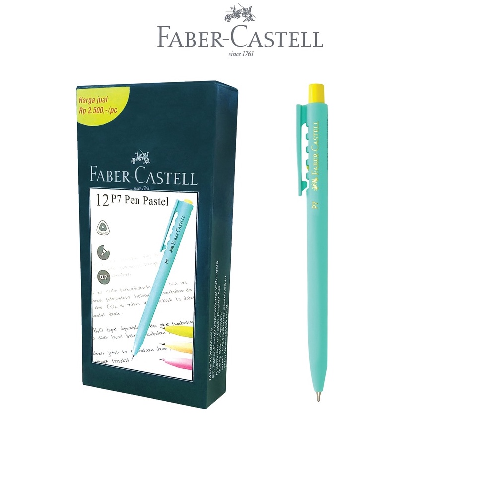 

KODE Y26D FaberCastell Ballpoint Pen P7 Pastel 7 Black Ink