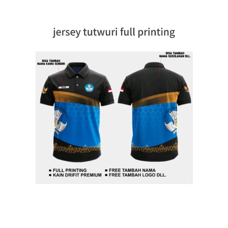 jersey tutwuri full printing kerah polo