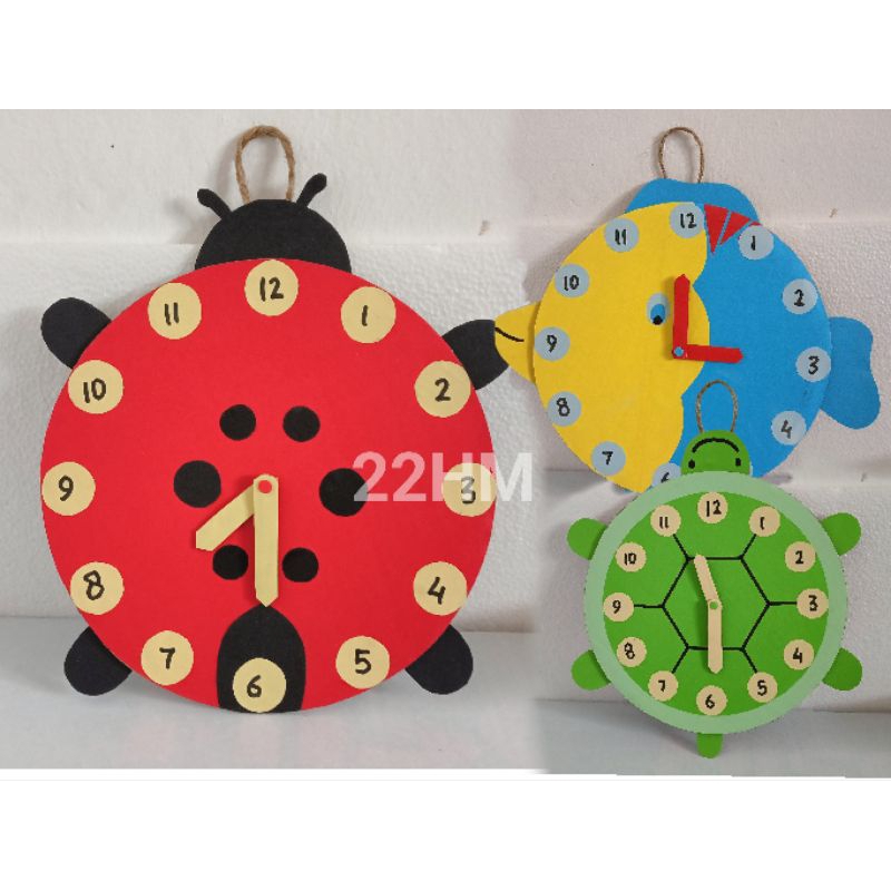 Prakarya Jam Dinding mainan dari kardus