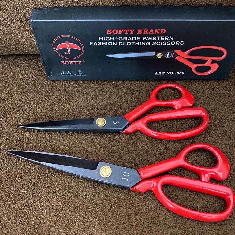 

KODE E16F Gunting Kain Gagang Karet premium Gunting taylor Gunting penjahit gagang karet gunting tajam