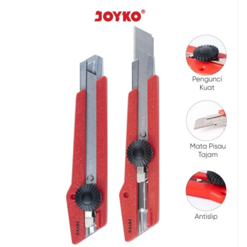 

Cutter Kecil Joyko A - 300A Cutter Besar Joyko L - 500 Silet Tajam Pemotong Kertas Kerajinan Anak Sekolah Kantor