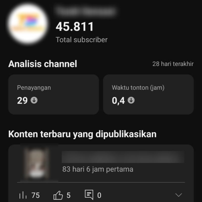 AKUN YOUTUBE 45000 Subscriber Akun Tahun 2016