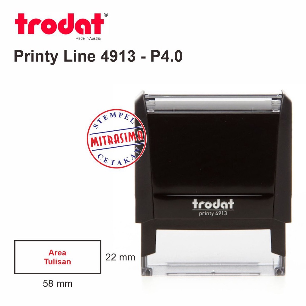 

KODE X68J Stempel Trodat 4913 Model Persegi