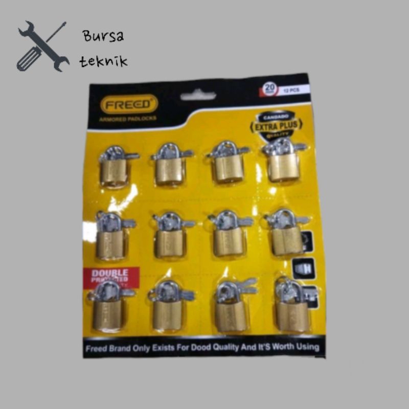 (COD) Gembok 20mm kuning Freed gembok kecil 20mm freed satuan Termurah