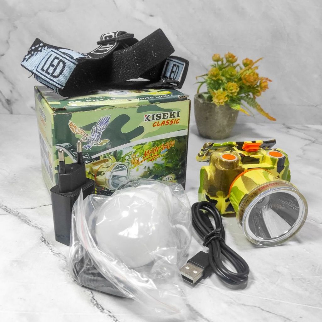 Kiseki Senter Kepala CK-SK118 30w Headlamp Super Bright Gratis Lampu WATERPROFF CK 118 tahan air