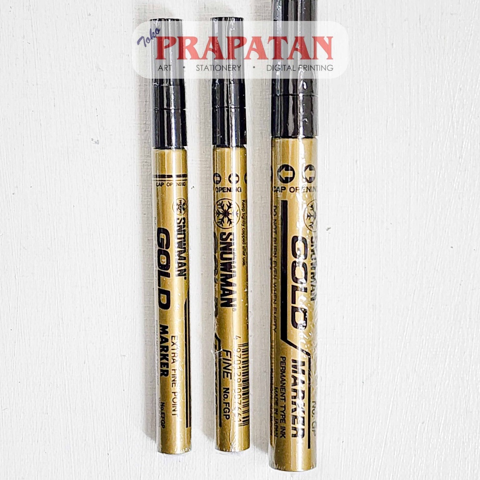 

Produk Snowman Gold Permanent Marker GP Spidol Emas