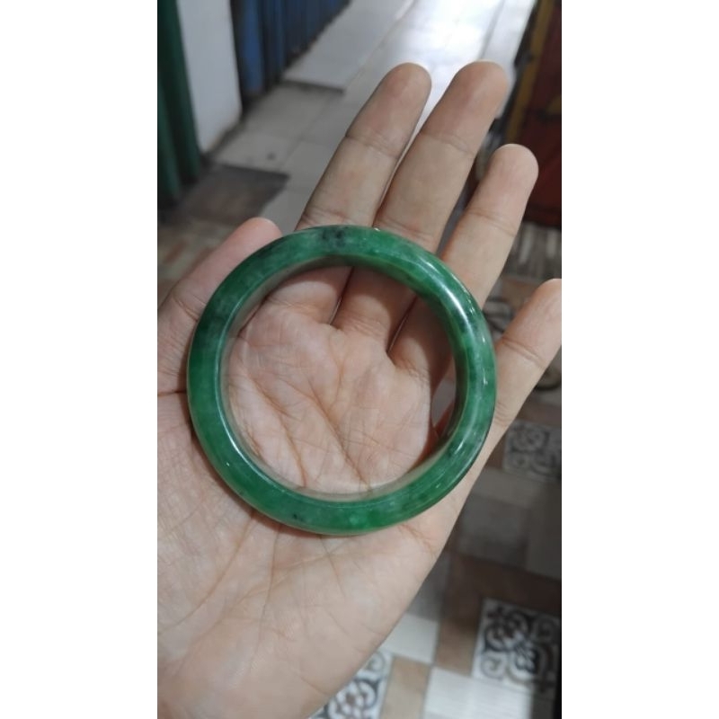 Gelang Bangle Giok Perempuan Natural Asli
