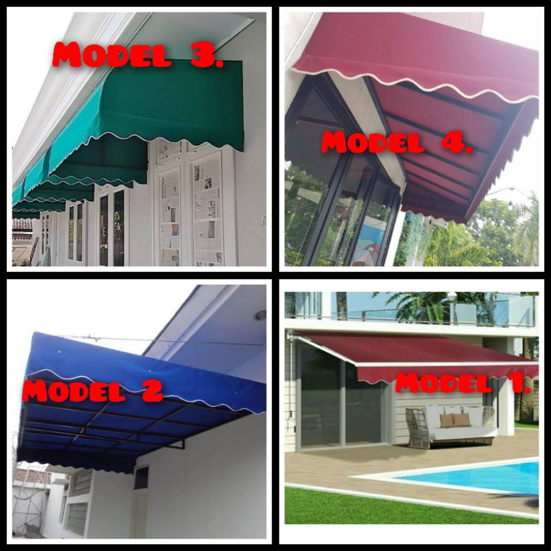 Atap Kanopi Membrane Model Rumbai Jahit Tinggal Pasang