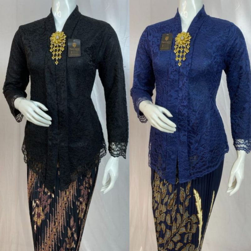 Set Baju Kebaya Brokat Modern Atasan Kebaya Floy Kartini Lengan Panjang Ukuran Jumbo