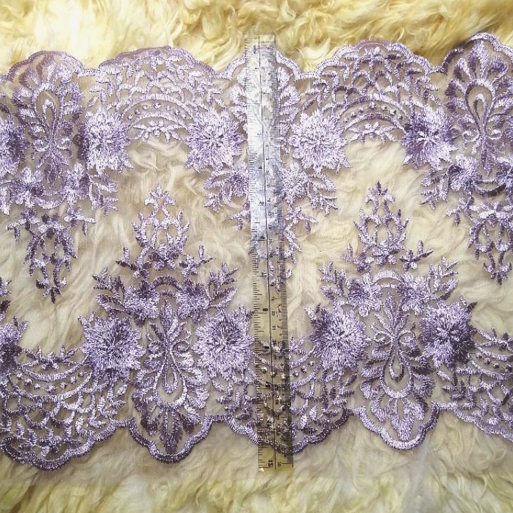 renda bordir brokat tile pinggiran 2 sisi lebar 3 cm harga per setengah meter  Promo