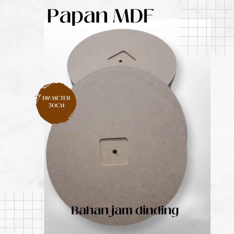 KAYU  MDF BULAT BAHAN JAM DINDING 30 Cm