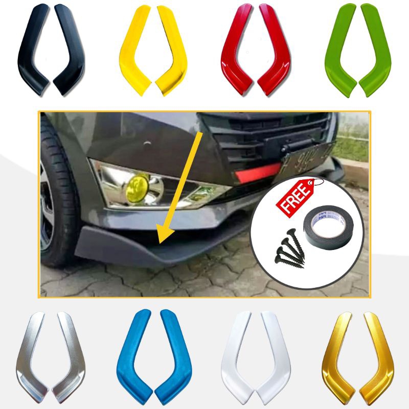 WINGLET MOBIL WARNA / WINGLET BUMPER UNIVERSAL PREMIUM  | HONDA | TOYOTA | DAIHATSU | NISSAN | MITSU