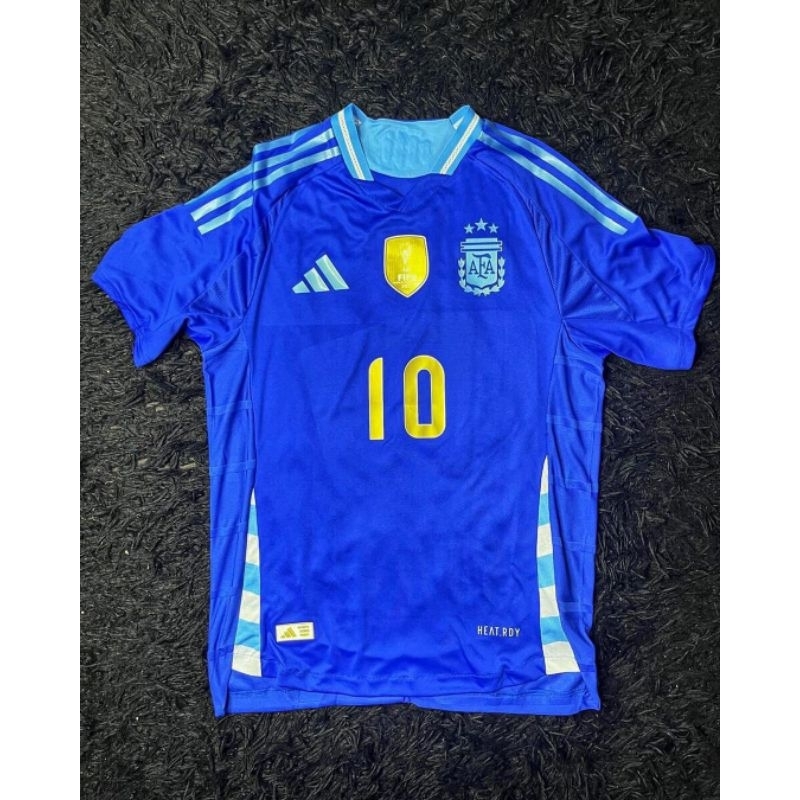 JERSEY ARGENTINA AWAY COPA AMERIKA 2024 PI PLAYER ISSUE TANPA PATCH NAMESET (2XL ADA)