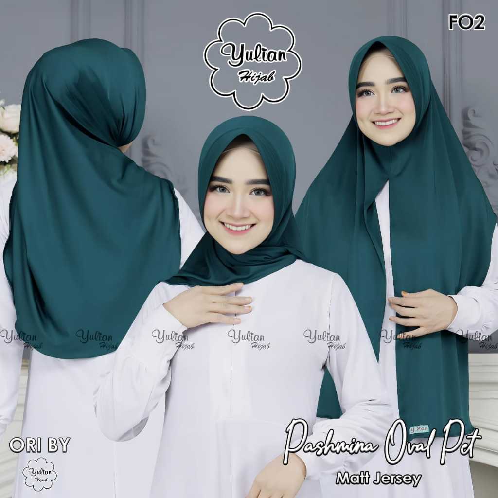 Yulian - Hijab Pashmina Eliza Oval Pet Jilbab Instan Jersey Zoya