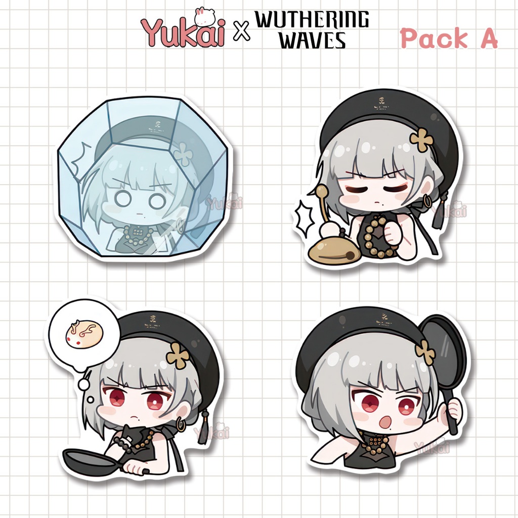 

Stiker Pack Sanhua Wuthering Waves Premium, Sticker Anime Waterproof