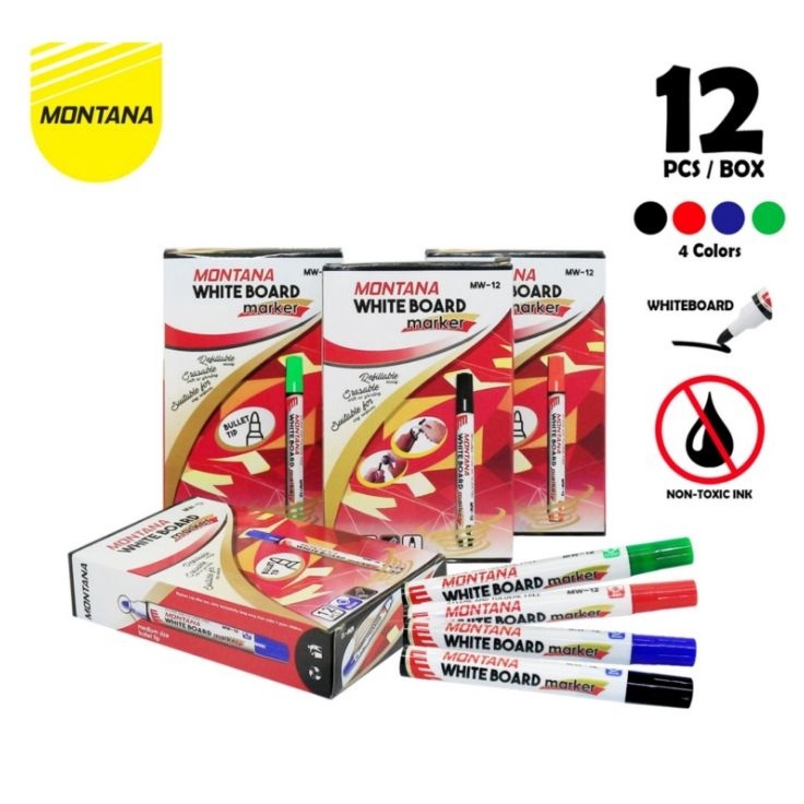 

Trendy SPIDOL WHITEBOARD MONTANA MW12 SPIDOL BISA DIHAPUS MURAH 12 PCS