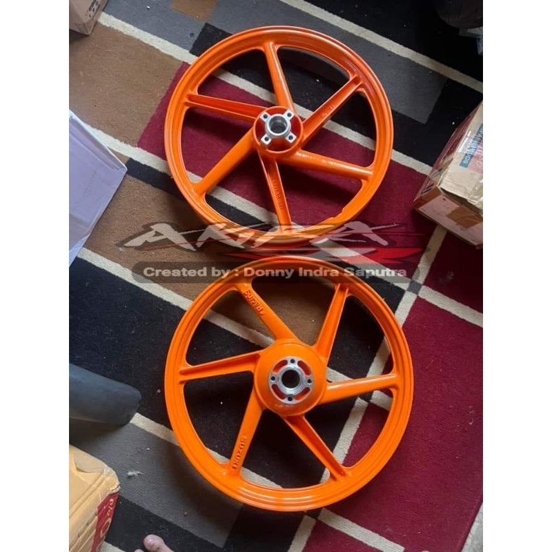 Velg Daiichi Alloy Double Disc Original Suzuki Satria 2Tak 120R Lumba Hiu LSCM RGV RGX Akira Stinger