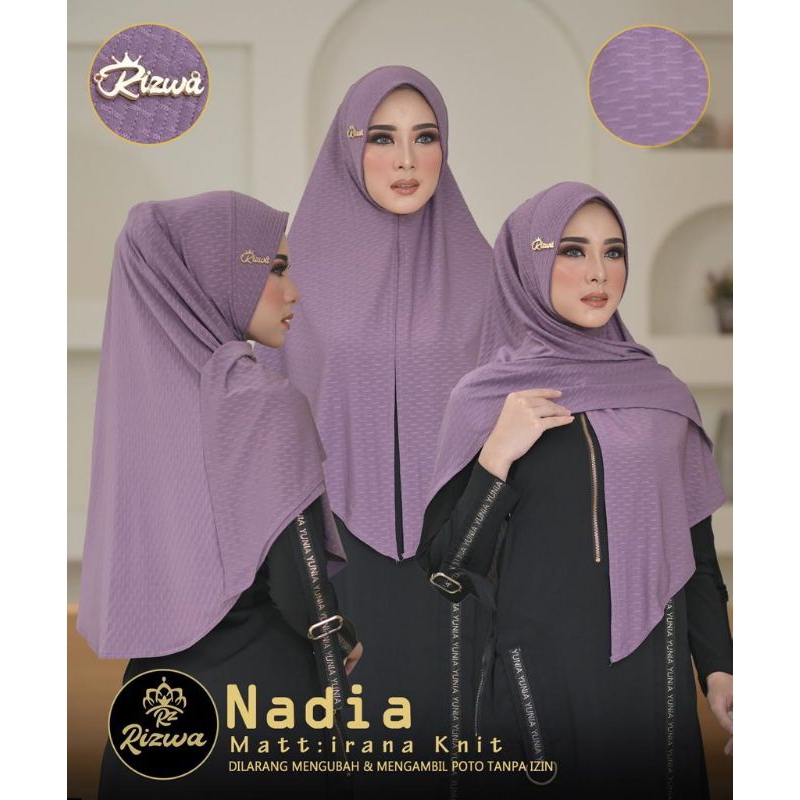 Nadia rizwa jilbab instan pet soft segitiga premium