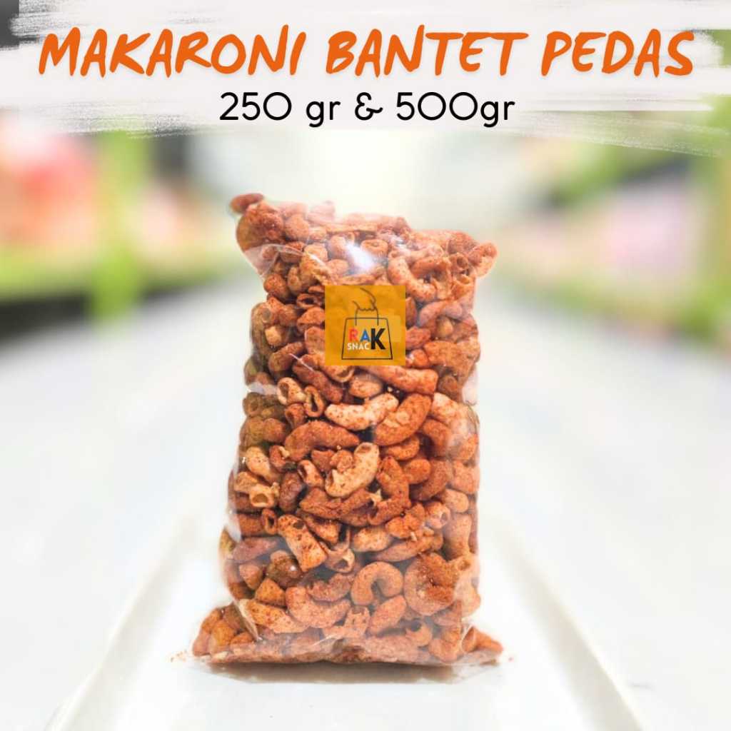 

Makaroni Bantet Pedas & Asin 250gr & 500gr l Aneka Rasa Home Made | Cemilan | Snack Murah