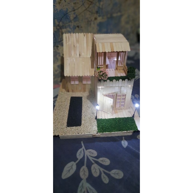 MAKET RUMAH MEWAH STIK ICE CREAM MENYALA