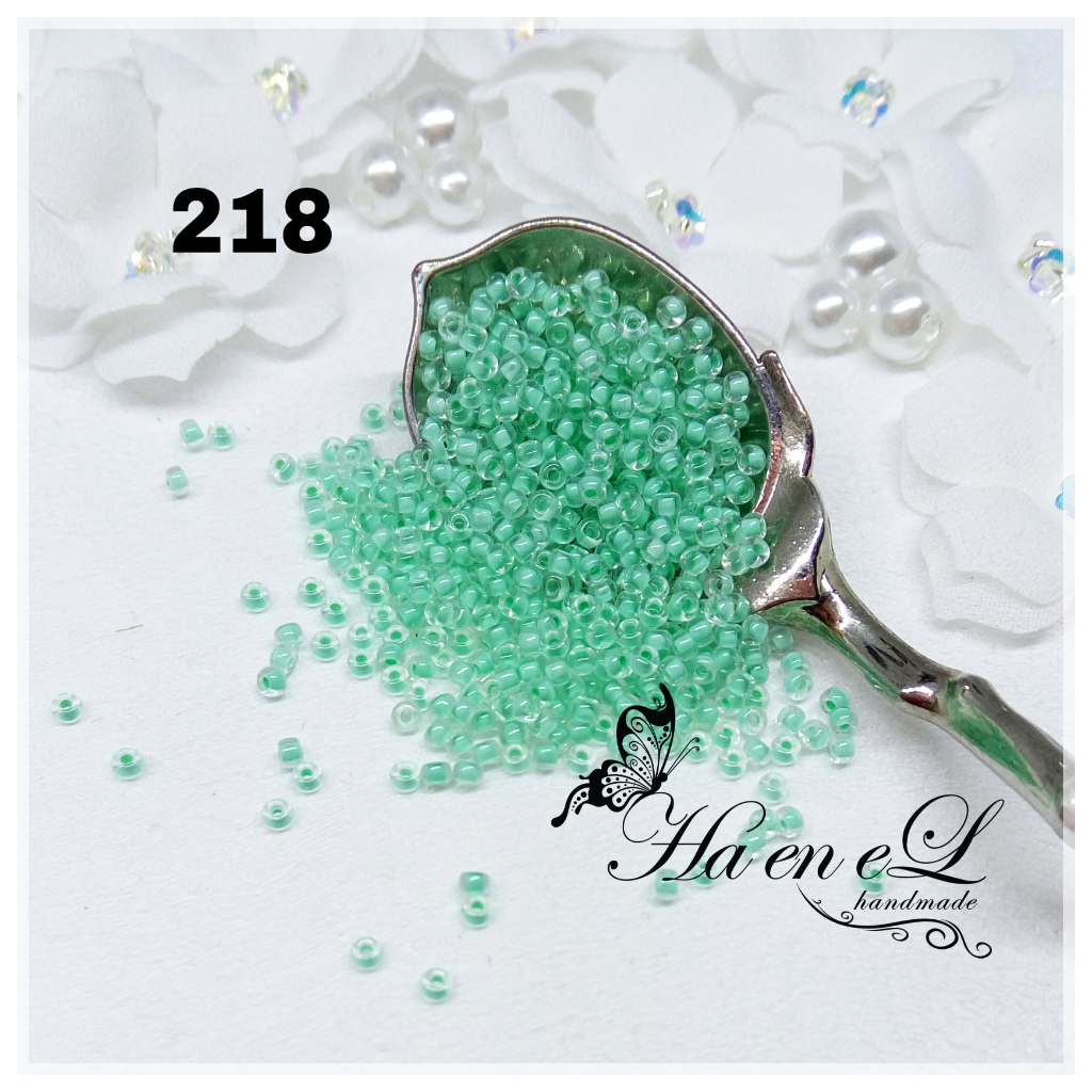 Payet Miyuki pasir seedbead (RR) ukuran 12/O(sp) & 11/O kode 218 (10gr) hijau toska