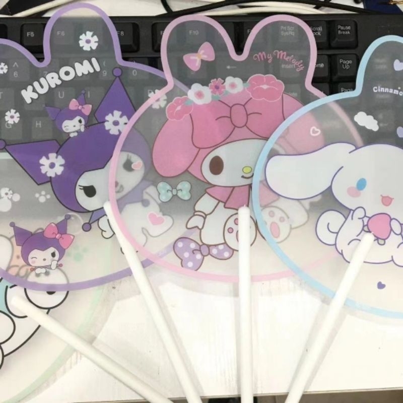Kipas Tangan Sanrio Kuromi Melody Cinnamoroll